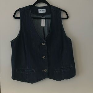 Cute dark denim vest